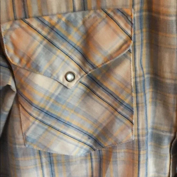 Vintage Miller Western Wear Pearl Snap Plaid Shirt Men’s Size 17-34 - Picture 5 of 8